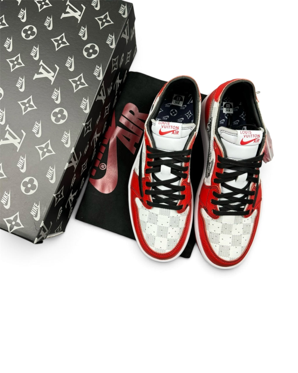Air Jordan 1 x Travis Scott x Louis Vuitton “Red/White” Custom