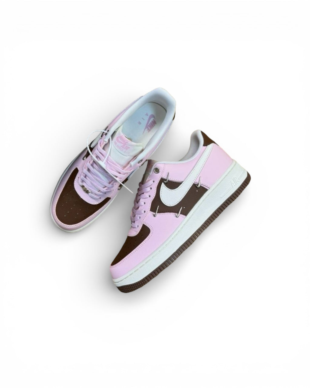 Air Force 1 Low LX Cacao Wow Pink Foam Metallic Silver Mini Swoosh