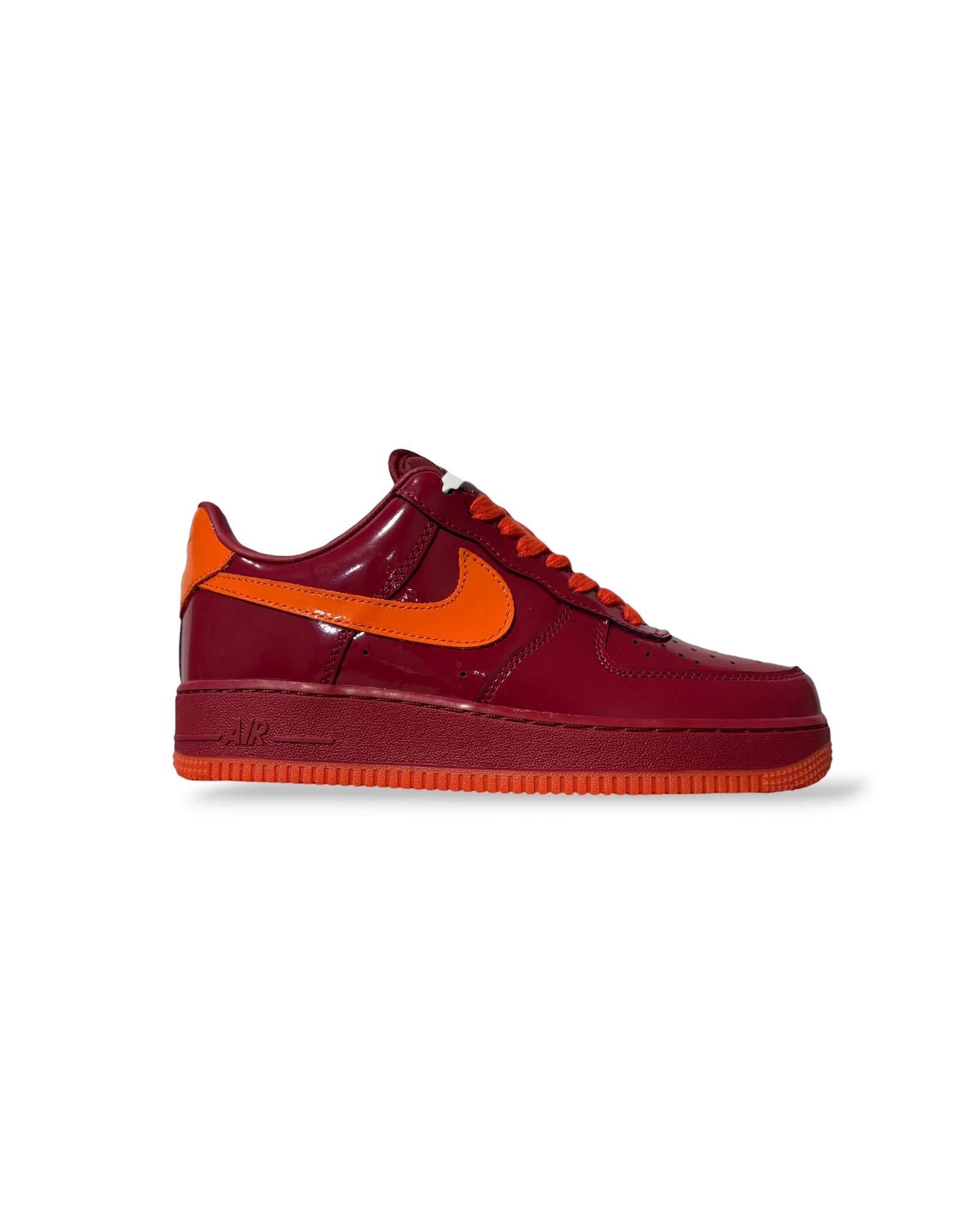 Air Force 1 Low Patent Leather “Dark Team Red Safety Orange”