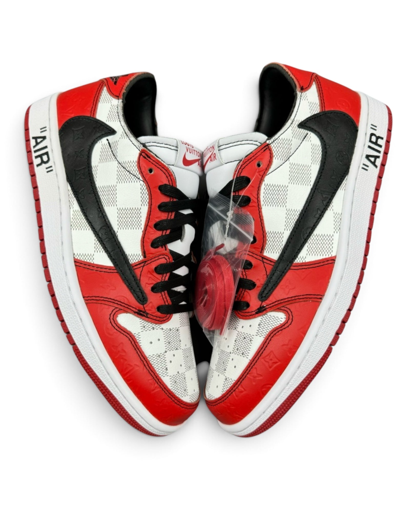Air Jordan 1 x Travis Scott x Louis Vuitton “Red/White” Custom