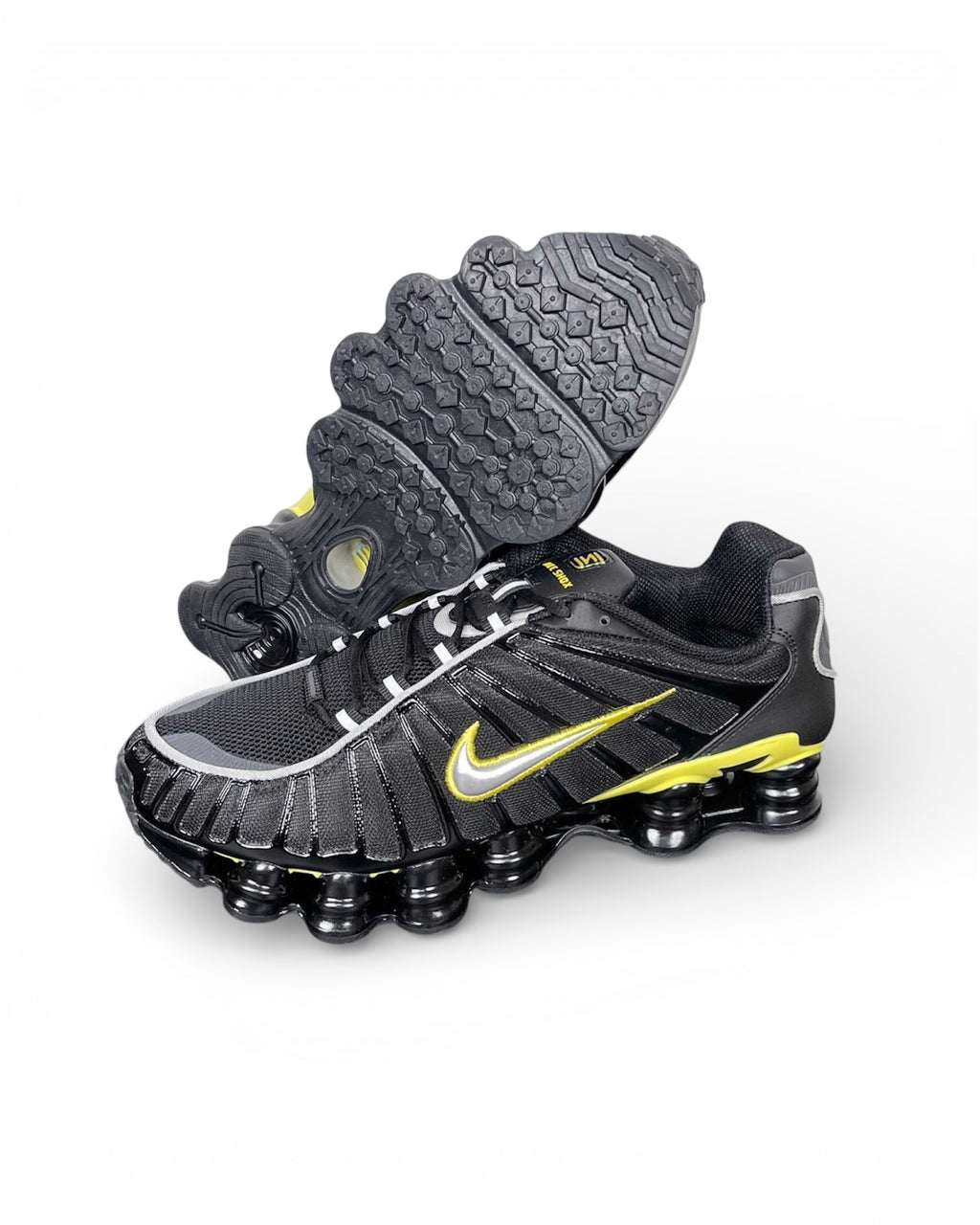 Shox TL Black Dynamic Yellow Metallic Silver