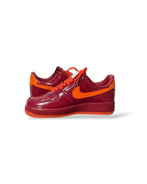 Air Force 1 Low Patent Leather “Dark Team Red Safety Orange”