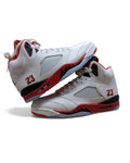Air Jordan 5 "White/Fire Red/Black"